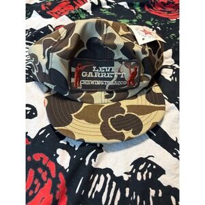 Levi Garrett Chewing Tobacco Camouflage Snapback Hat Made in USA flawed